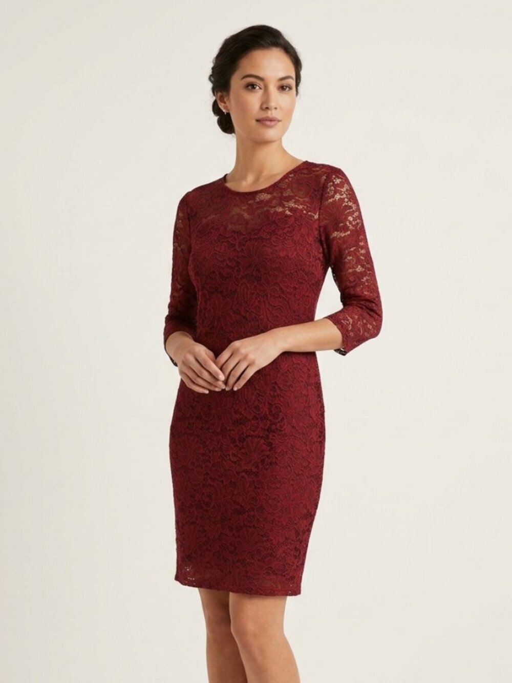 Signature by Reitmans Red Lace Dress